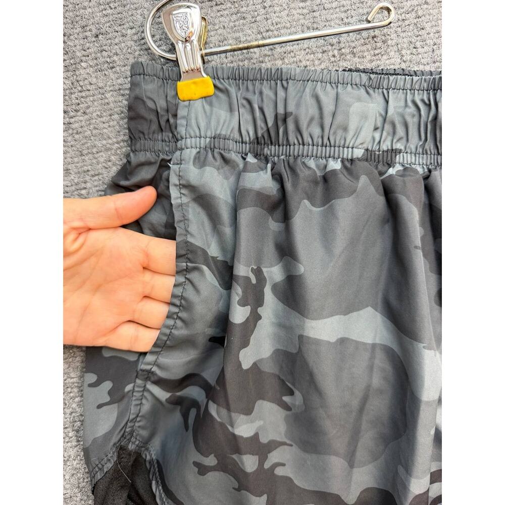 Athletic Works Girls XL 16-18 Gray Camo Running Shorts Lined Pockets - Picture 2 of 7